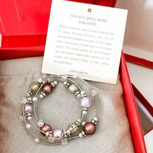Murano Glass Bead Bracelets (set of 3) by Red Envelope